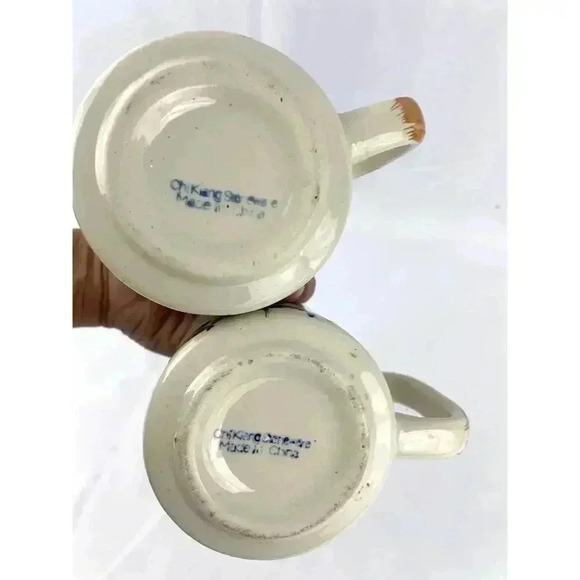 VTG Set Floral Stoneware Coffee Mug Flowers Watercolor Style Cup Chi Kiang China - Picture 5 of 9